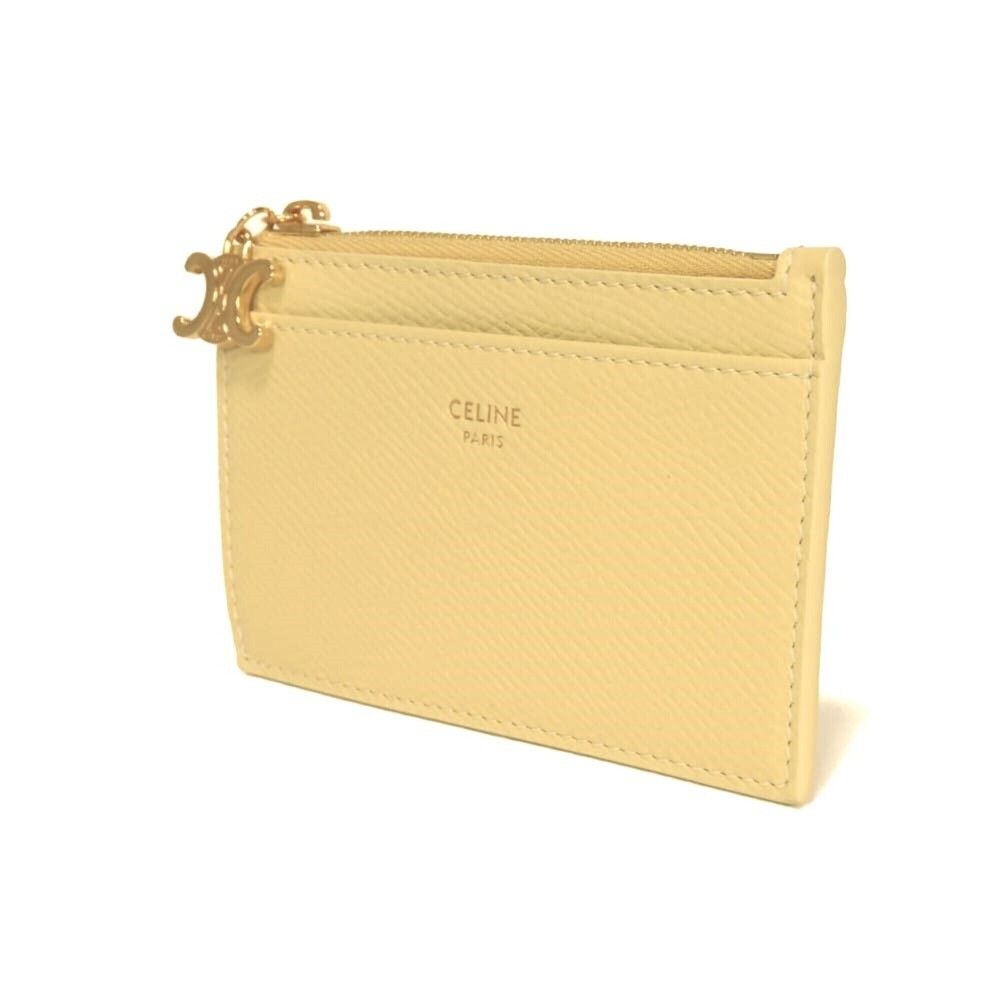 Celine Triomphe Zip Coin Case/Card Holder/Fragment Case with New Logo Foil St... - Picture 2 of 14